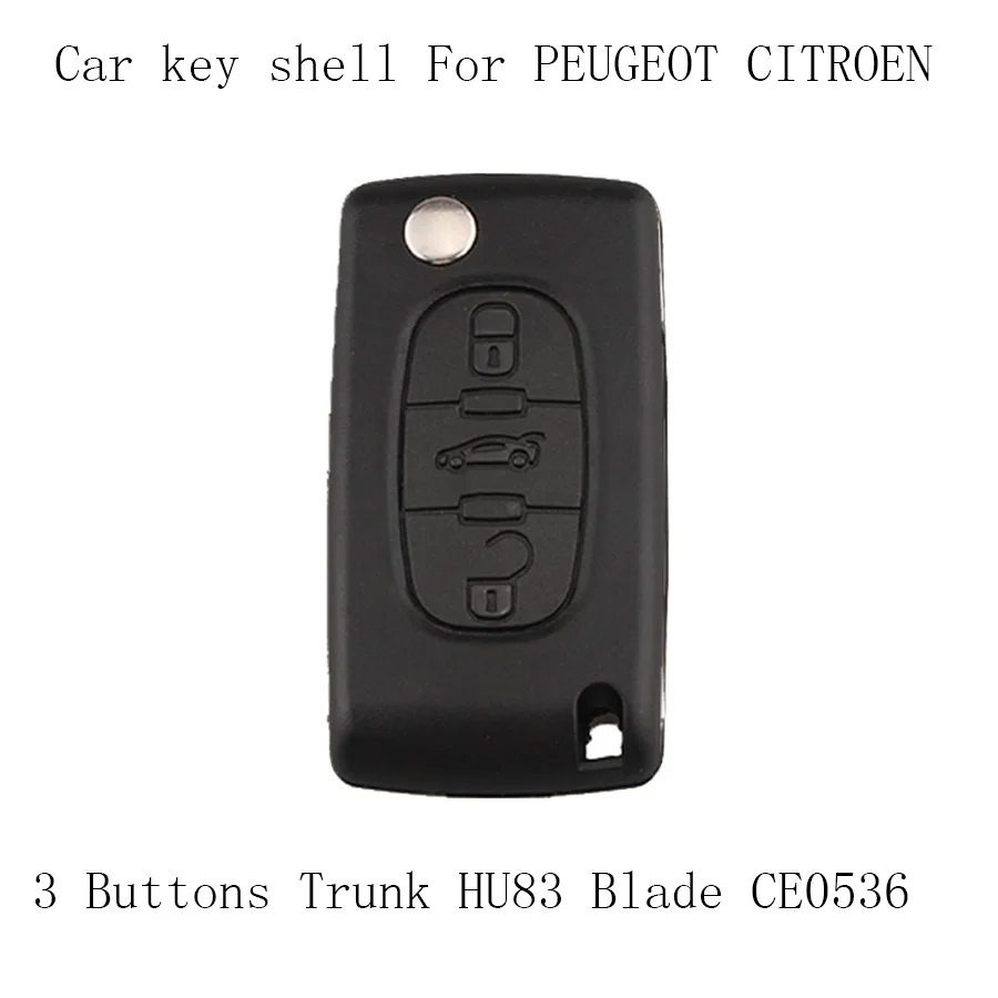 

Remote Car Key Case For PEUGEOT 207 308 307cc For CITROEN C2 C3 C4 C5 C6 XSARA PICASSO Key Shell HU83 Blade CE0536