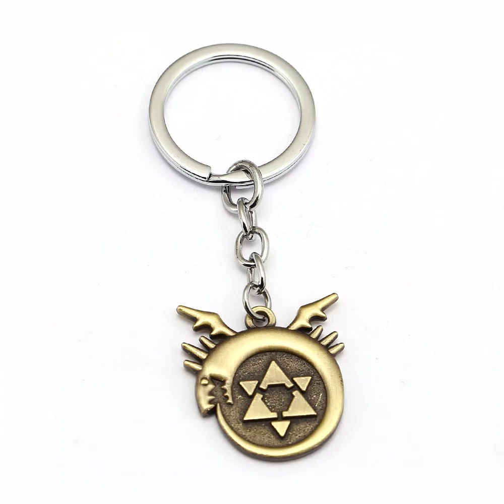 

Cartoon Perimeter Full Metal Key Ring National Alchemist Sign Key Chain Pendant