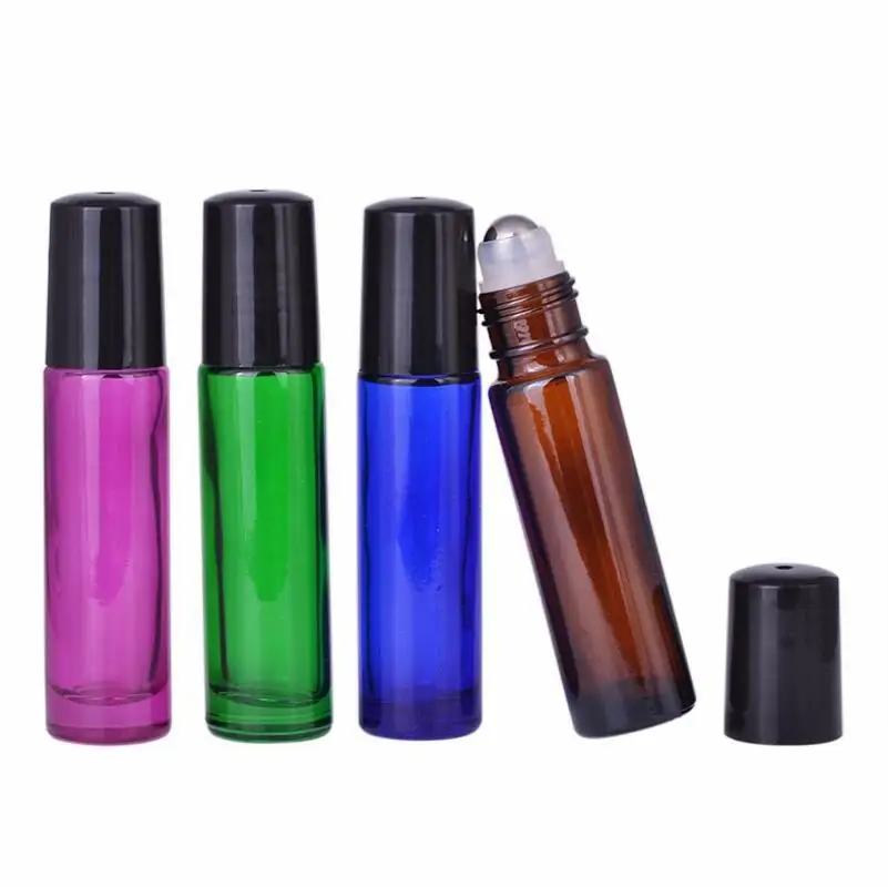 10ml Fashion Empty Colorful Refillable Perfume Roll on Bottle Practical