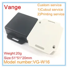 2 шт./лот инжектированный пластиковый материал корпуса IP54 настенный ABS пластик корпуса для электрооборудования коробки для электроники устройства 51*51*20 мм