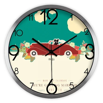 

Large Decorative Wall Clock Modern Design Metal Large Decorative Relogio Parede Silent Stylish Wall Clock Home Decor DDN410