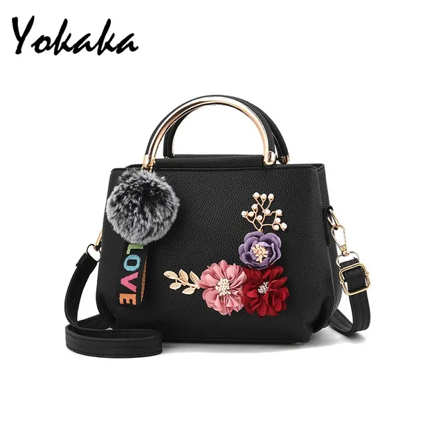 New handbags Handmade Korean Fashion Simple Party bag Trend Shoulder Messenger Flower bag bags