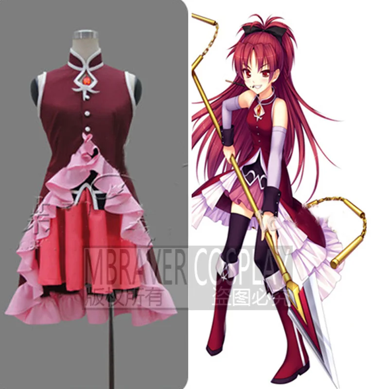 

Puella Magi Madoka Magica Сакура Кёко костюмы для косплея на заказ размер бесплатная доставка