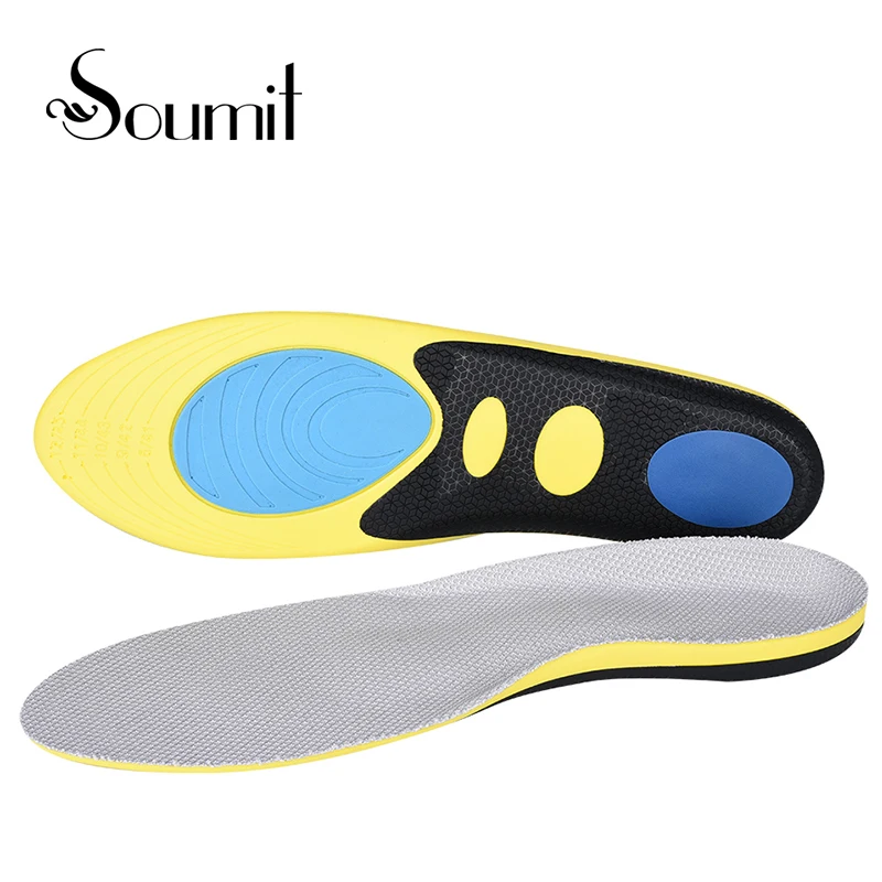 Shock Absorption Sports Running Insert Heel Cushion Arch Support Insoles Pad