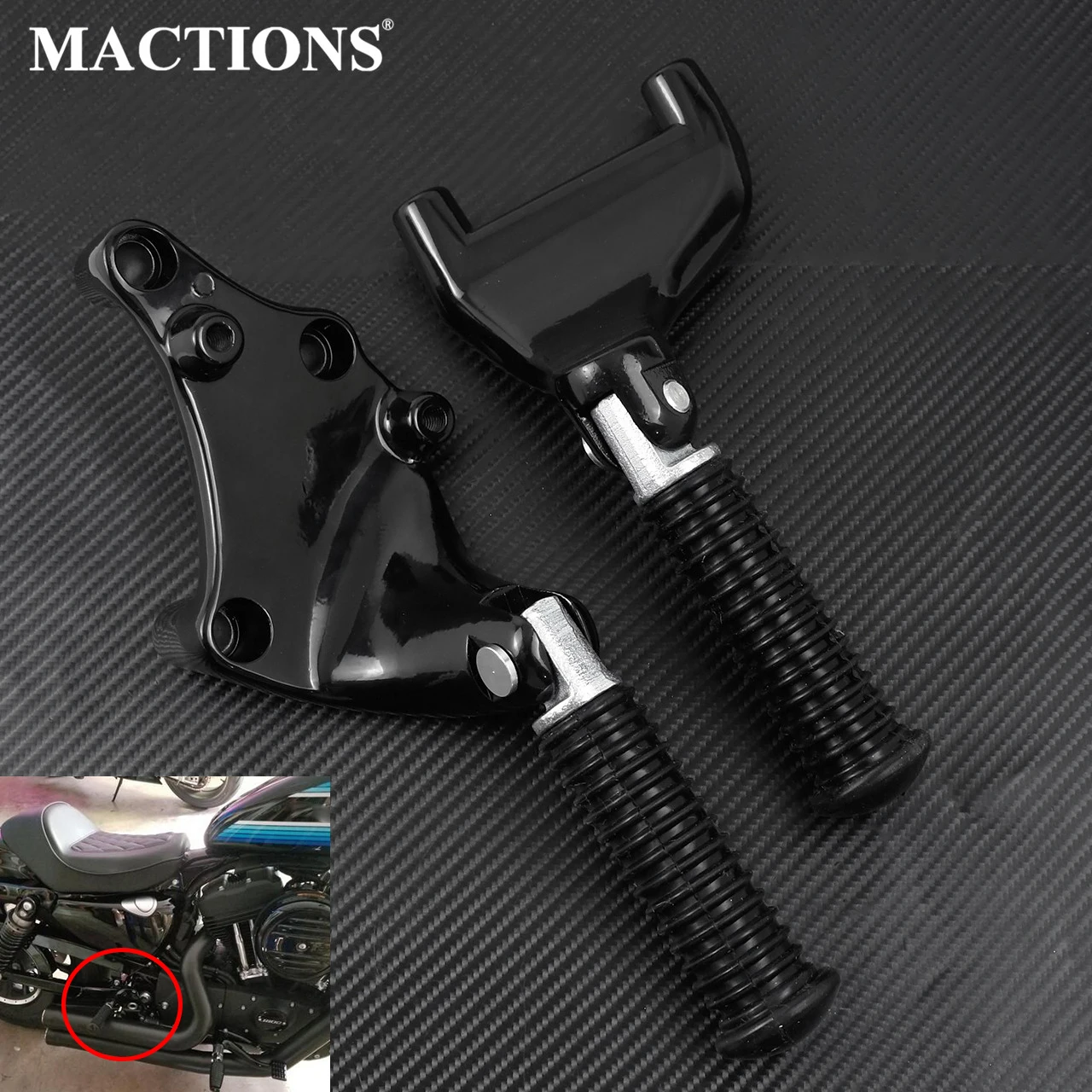 Ceny Tylne podnóżki podnóżki powrót pasażera Footpeg montaż w zestaw montażowy dla Harley Sportster XL 883 1200 883C 883L 2014 2019