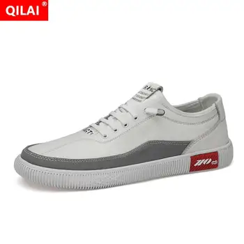 

2019 high quality men's Genuine Leather shoes fashion platform shoes men's casual loafers large size men's driving work shoes