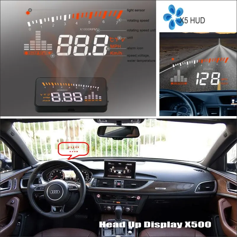 HUD Дисплей для Audi A6 S6 RS6 C6 C7 отражающий лобовое стекло Экран безопасного вождения