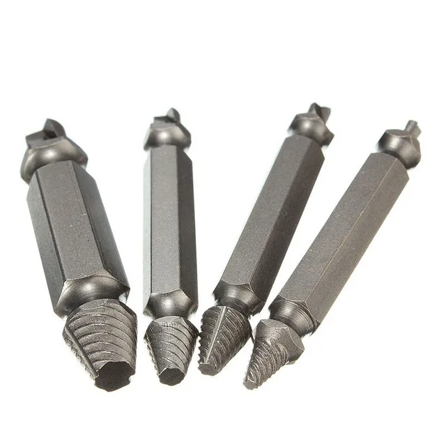 4pcs Steel Broken Speed Out Damaged Screw Extractor Drill Bit Guide Set Broken Bolt Remover Easy Out Set 4pcs Steel Broken Speed Out Damaged Screw Extractor Drill Bit Guide Set Broken Bolt Remover Easy Out Set