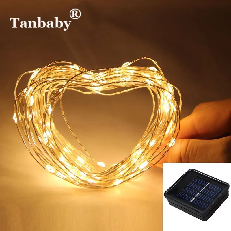 

Tanbaby Christmas 20m 200LED Solar Powered Outdoor Wreath Garlands Fairy Light String Strip Lamp for Holiday Party Decoration