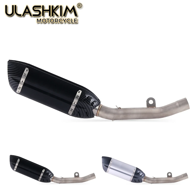 

Motorcycle Full System Exhaust Muffler Modified Middle Link Pipe Slip On For kawasaki Z800 2013 2014 2015 2016
