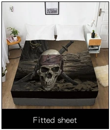 luxury Bedding Sets 3D Custom,Duvet Cover Set Queen/King,Quilt/Blanket Cover Set,3 PCS Bed se,dark pirate skull bed linen