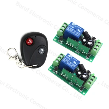 

Free shipping 12V 1ch wireless remote control switch system transmitter & receiver relay smart house