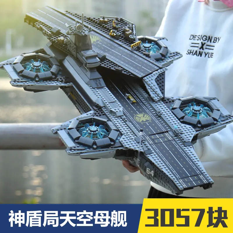 Harga Mengagumi Yang S.h.i.e.l.d. Helicarrier Set Shield Avengers Bintang Ruang Perang 3057 Pcs Bangunan Batu Bata Mainan Kompatibel Legolings 76042