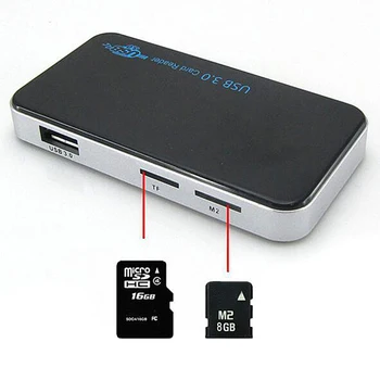

All-in-1 Multi Memory Card Reader Adapter Multifunction Memory Cards Readers Supports Micro SD,SD,XD,CF,M2 And MS Card Reading