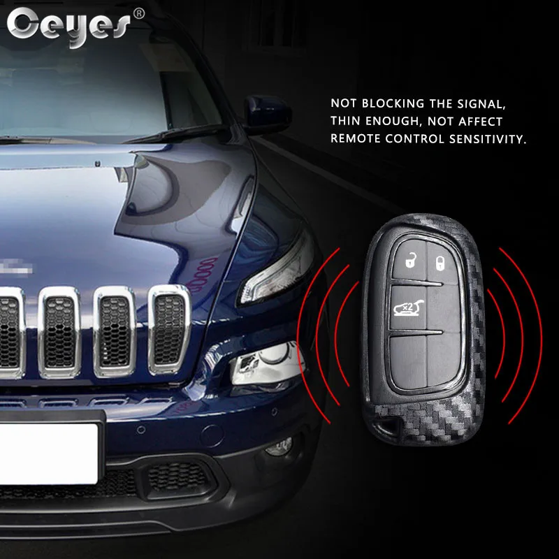 Car carbon fiber key cover for JEEP (4)