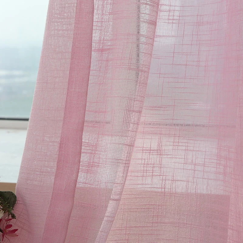 Moderne Roze Tule Gordijnen Doorschijnende Gordijnen Woonkamer ... Moderne Roze Tule Gordijnen Doorschijnende Gordijnen Woonkamer ...