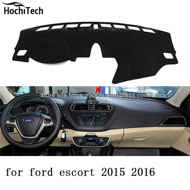 for ford escort 2015 2016 dashboard mat Protective pad Shade Cushion Photophobism Pad car styling accessories | Автомобили и
