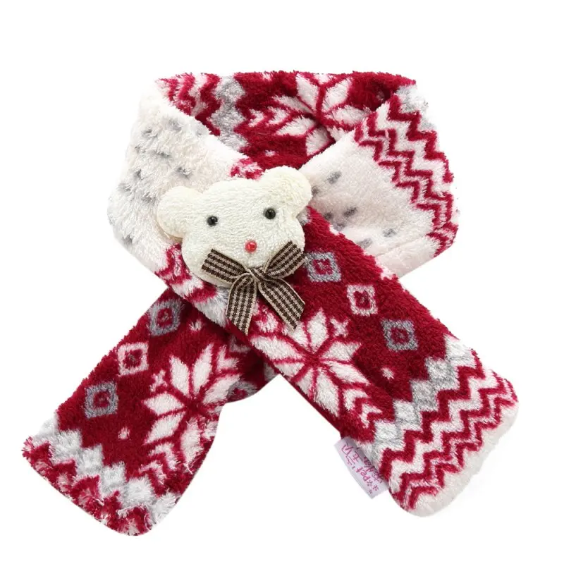 Рождественские теплые шарфы для собак, щенков, галстука-бабочки, ошейники для собак, кошачий шарф, зимние аксессуары, товары для домашних животных - Цвет: R