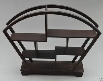 

Collectible Decorated Old Handwork Wood Carved Curios stand cabinet Display cabinets decoration