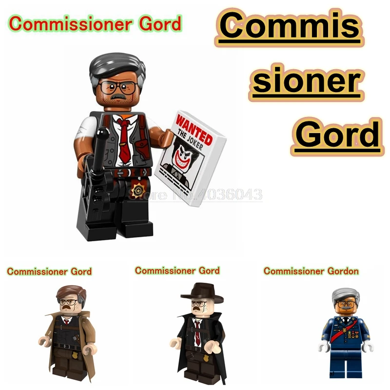 

Single Legoing DC Super Heroes Batman 70902 Commissioner Gordon Movie Toys Models & PG118 Building Bricks Toys For Children gift
