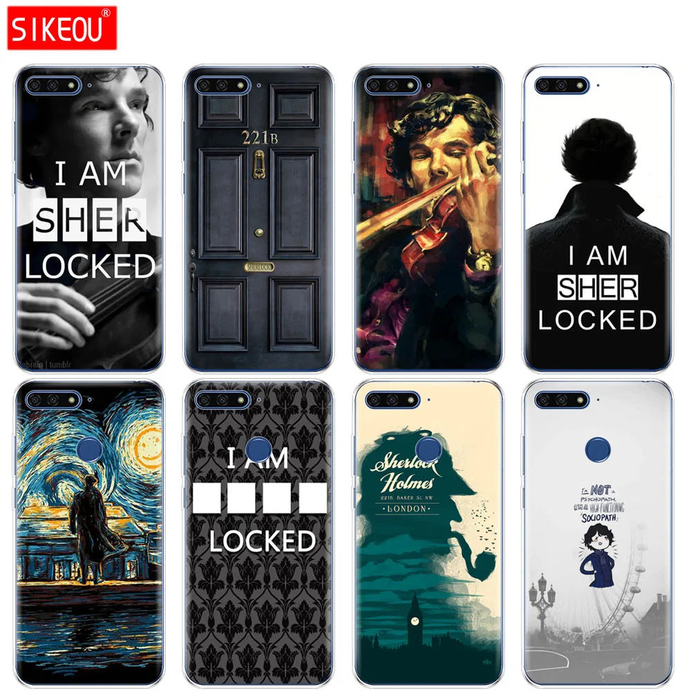 

Silicone Cover Phone Case For Huawei Honor 7A PRO 7C Y5 Y6 Y7 Y9 2017 2018 Prime Sherlock Holmes Sherlocked