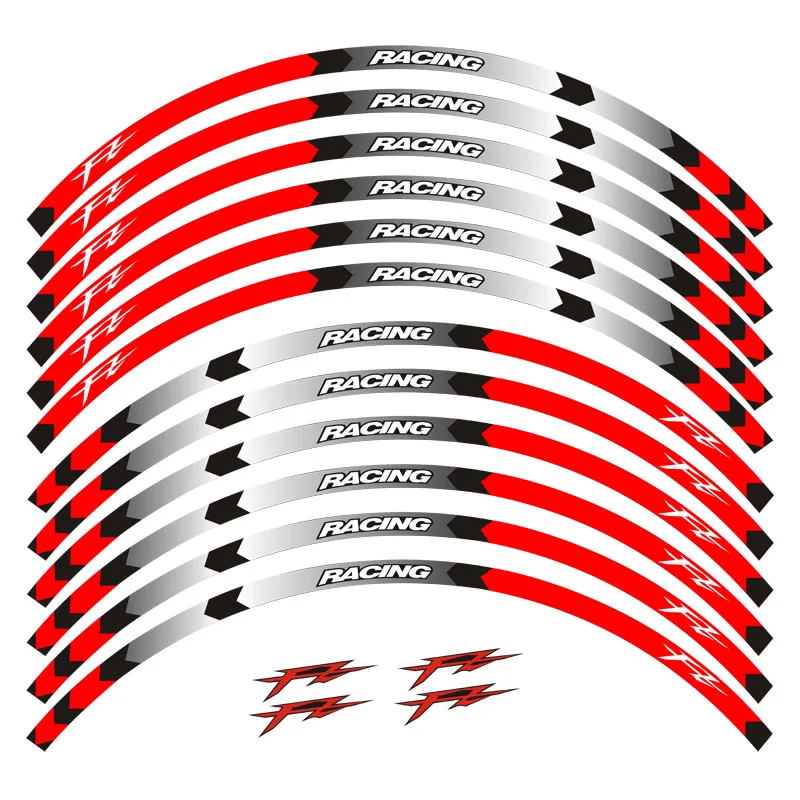 Высокое качество 12 шт. подходит мотоцикл наклейка для колес в полоску светоотражающий обод для Yamaha FZ1 FZ6 FZ-07 FZ8 FZ-09 FZ-10 FZS1000