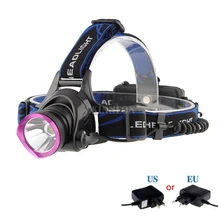 DHL FedEx 50 шт. фары 10 Вт XML T6 светодио дный Фары Фара 3 режима светодио дный с Зарядное устройство для велосипеда/Кемпинг