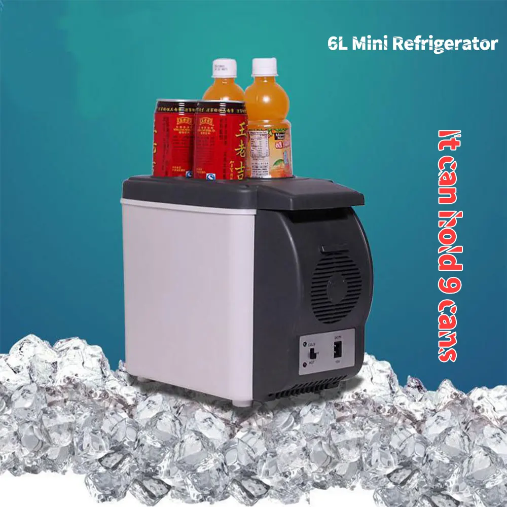 Солнечная панель 6л автомобильный домашний мини-холодильник для кемпинга двойное использование Охладитель Теплее Холодильник ABS общежития банки пиво морозильник
