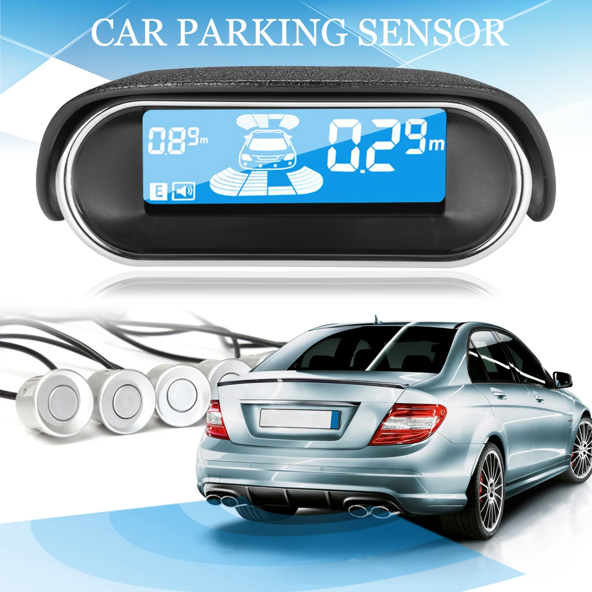 

KROAK Parking Sensors Car Parking Reverse Backup Radar With 8 Sensors + Display Screen Auto Car Detector Parktronic Display