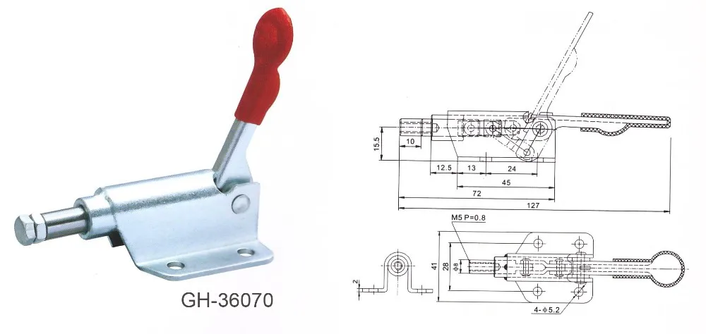 2 шт. тумблер GH-36070 10 мм поршень Ход Push Pull Тип 50 кг Холдинг Емкость Быстрый ручной инструмент тумблер зажимы защелка