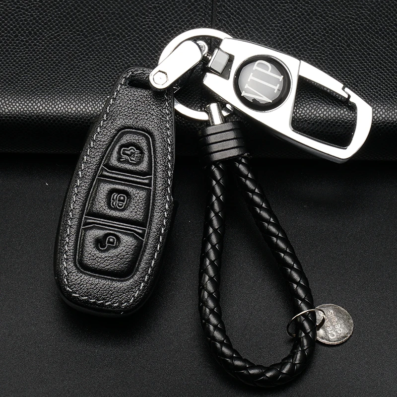 Smart Key Case Cover Fob Holder For Ford Focus Kuga Fiesta EcoSport Accessories