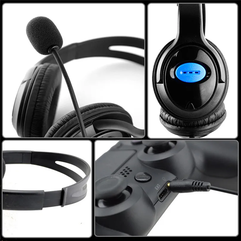 Wired Headset Black Wired Gaming Headset Headphones With Microphone for PS4 PC Laptop Phone Dropshipping #F30OT23 (2)
