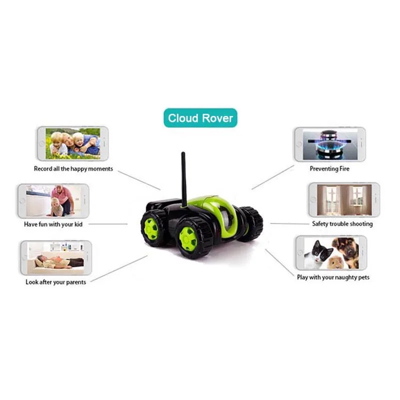  Wifi App Controlled Robot Toy Cloud Rover Remote Control Tank with FPV HD Camera RC Vehicle VR Wire