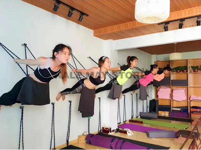 Anti-gravidade iyengar yoga corda de parede conjunto