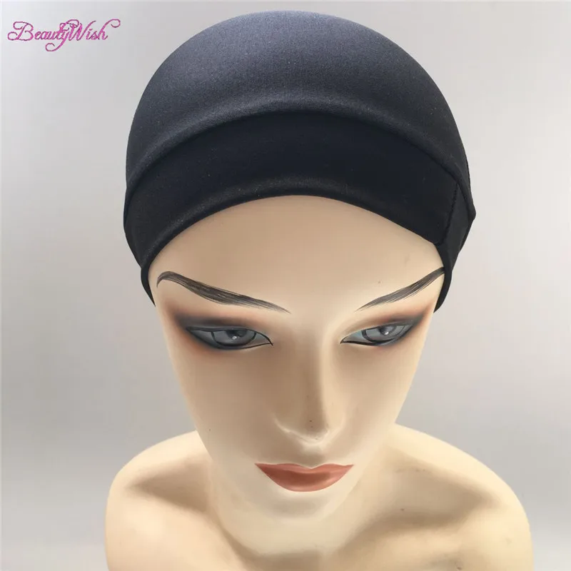 1Pc Spandex Dome Cap Black Color Wig Cap For Wig Making Adjustable