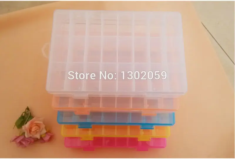 

High Quality Cross Stitch Embroidery Tool Storge Box 24 Plastic Grids--1 Lot=3 Sets