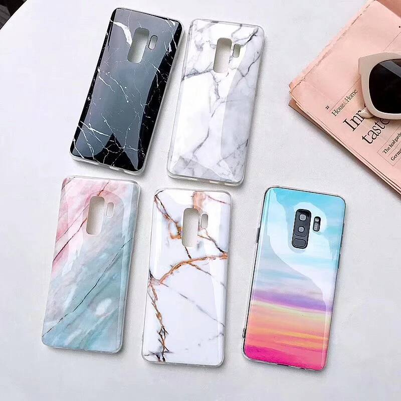 

Case For Samsung Galaxy Note 8 9 S8 S9 plus Shockproof Marble Soft Phone Case Cover for Samsung Galaxy S10 Note 9 8 S10e Fundas
