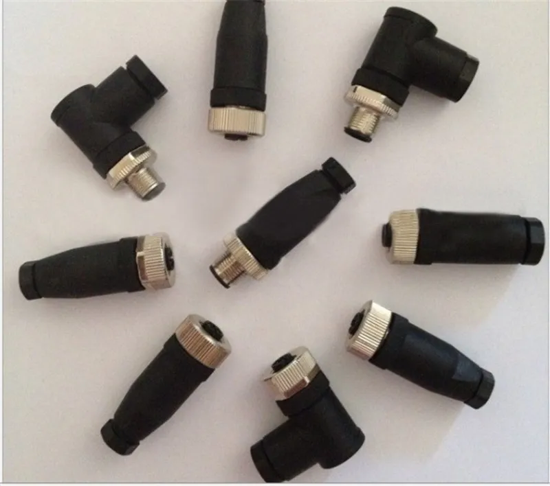 

1PCS YT2215B M12 waterproof aviation plug female/male 4PIN sensor encoder connector straight/bent screw fixation non-welding