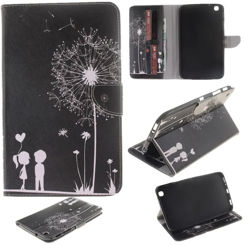 Stand Flip Wallet Case For Samsung Galaxy Tab 3 8.0 inch Cases SM T310 T311 T315 Tablet Back Cover Stand Two Sides Painted Bag (58)