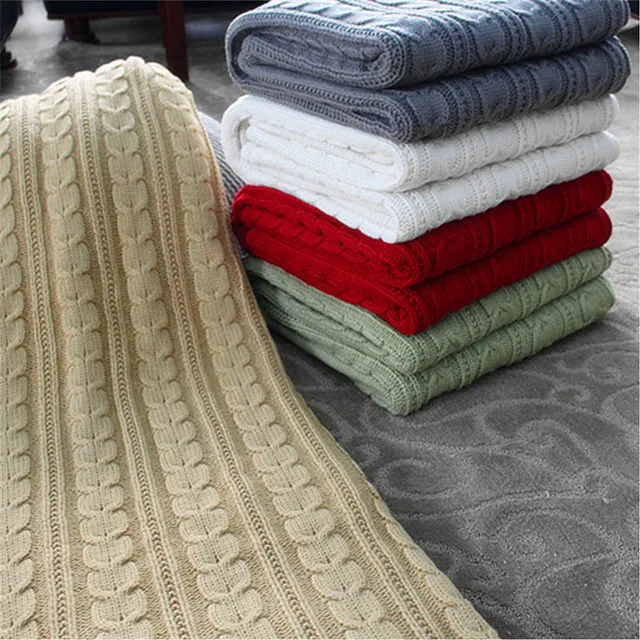 Aliexpress.com : Buy 100% acrylic fibres blanket solid color winter bed cover blanket blankets 