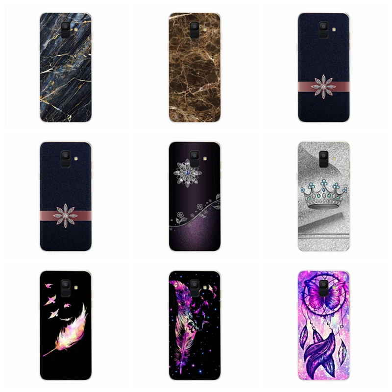 TPU Luxury For Samsung Galaxy A600 A600F Case A6 2018 Cases Fundas Soft Cover Design Marble Back E031 |