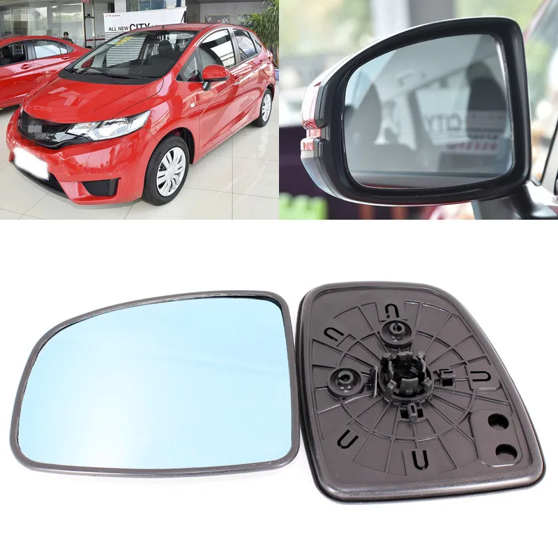 

For Honda Fit Large Vision Blue Mirror Anti-glare Car Rearview Mirror Heating Refit Wide Angle Reflective Reversing Lens
