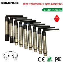 DHL горячая Распродажа 5 Pin 2,4G DMX512 DJ Беспроводной передатчик и приемник освещение вечерние использования