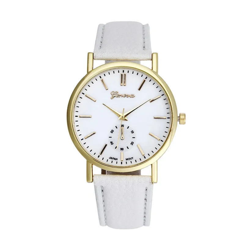 New Unisex Leather Women Men watch Band Analog Quartz Vogue WristWatch Watches Wholesale Quartz Wrist Watch relogio#2AP22 (3)