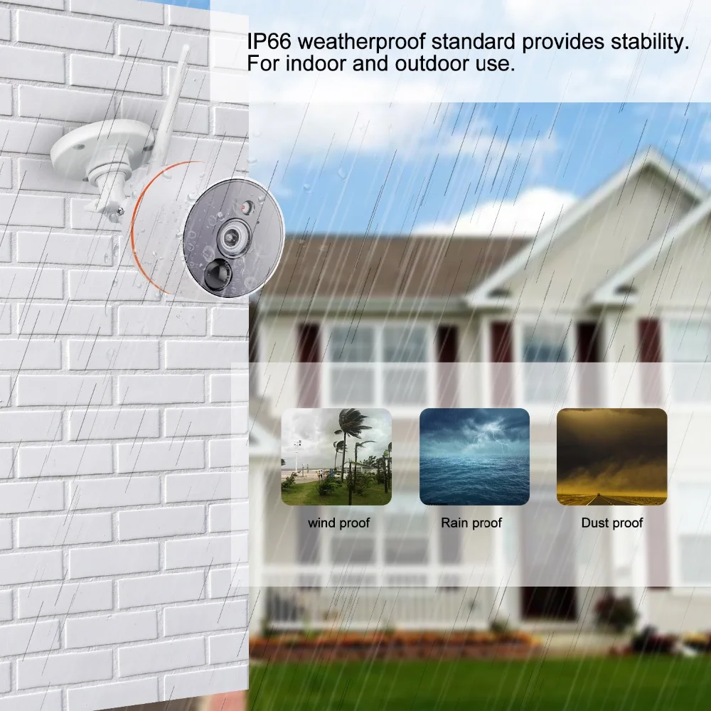 Majatic 1080P CCTV Bullet Camera NVR Kit Outdoor WIFI IP Camera Set Waterproof Wireless Home Security Surveillance Camera System