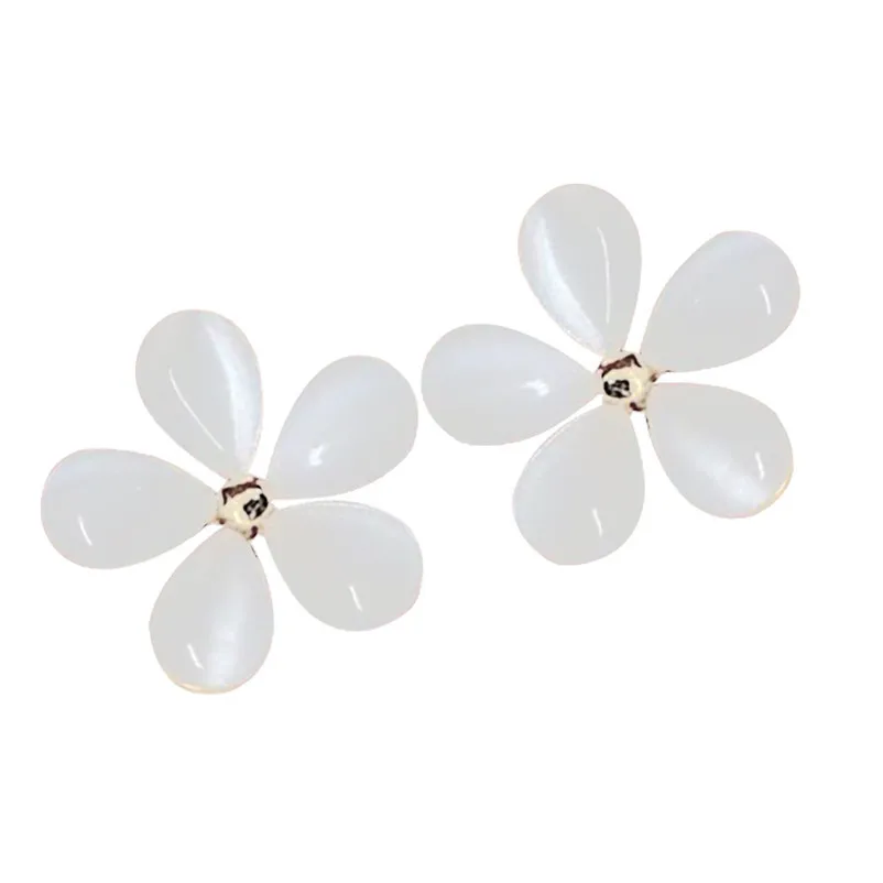 2018 Fashion earrings for women Ear Nail Pure White Cherry A Birthday Present Jewelry Gift Brincos Bijoux Femme Y10#N (1)