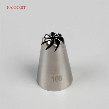

#108 1pc Stainless Steel Flower Icing Piping Nozzles Pastry Tips For Cake Cream Cupcake Chocolate Decorating Kitchen Baking Tool