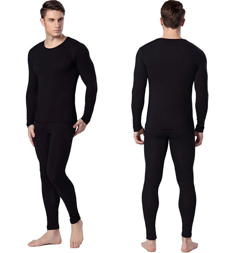 mens thermal underwear Men's underwear O neck thin thermal Long Johns underpants and undershirts Asian size L to 6XL warmest long underwear