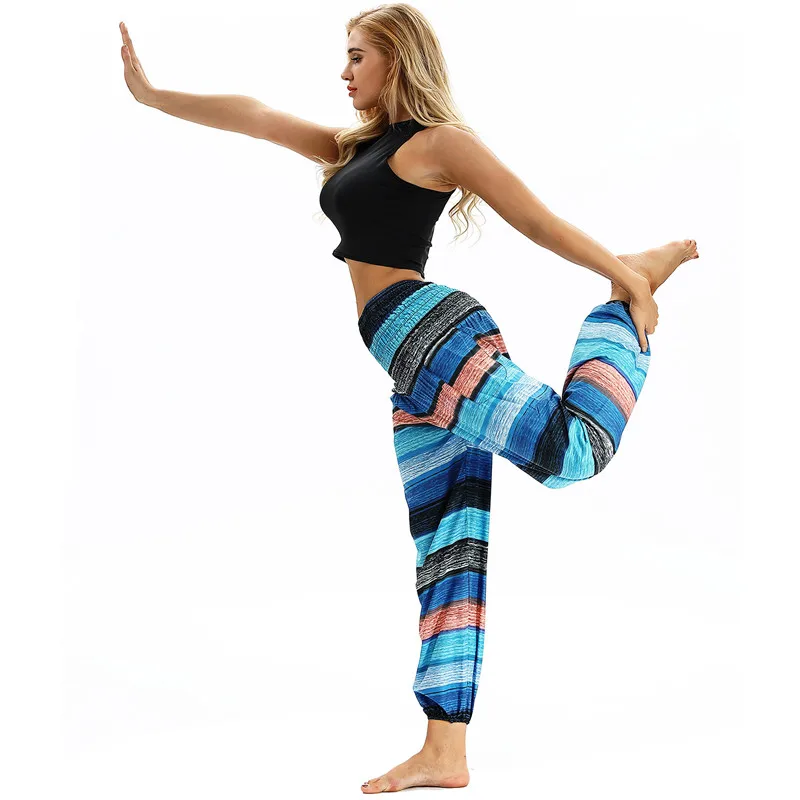 Bohemian Indian Yoga Pants Ethnic Style Wide Leg India Pants Large Crotch Women Belly Dance Mandala Hippie Boho Trousers - Цвет: YCI 029