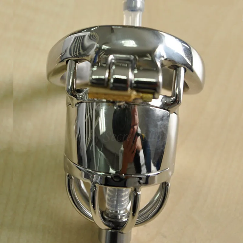 304 Stainless Steel Chastity Belt Lockable Penis Cage,Cock Ring,Male Chastity Device With Urethral Catheter,Adult Game Sex Toys